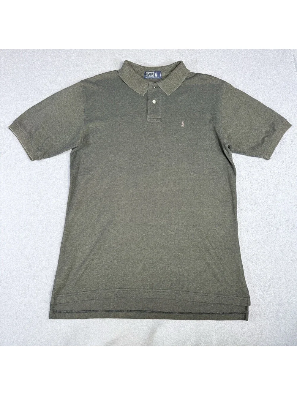 Polo Ralph Lauren Mens Classic Fit Polo Shirt Olive Green FLESH PONY LG